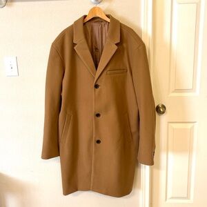 Old Navy Soft Brushed Topcoat Camel Brown Three Button Trench Coat Size XXXL 3XL